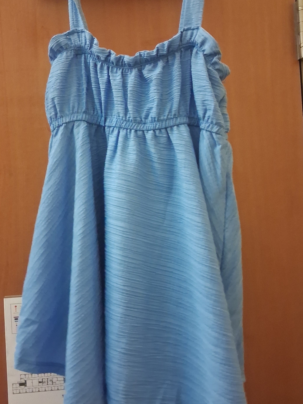 Light Blue Top with Textured Fabric